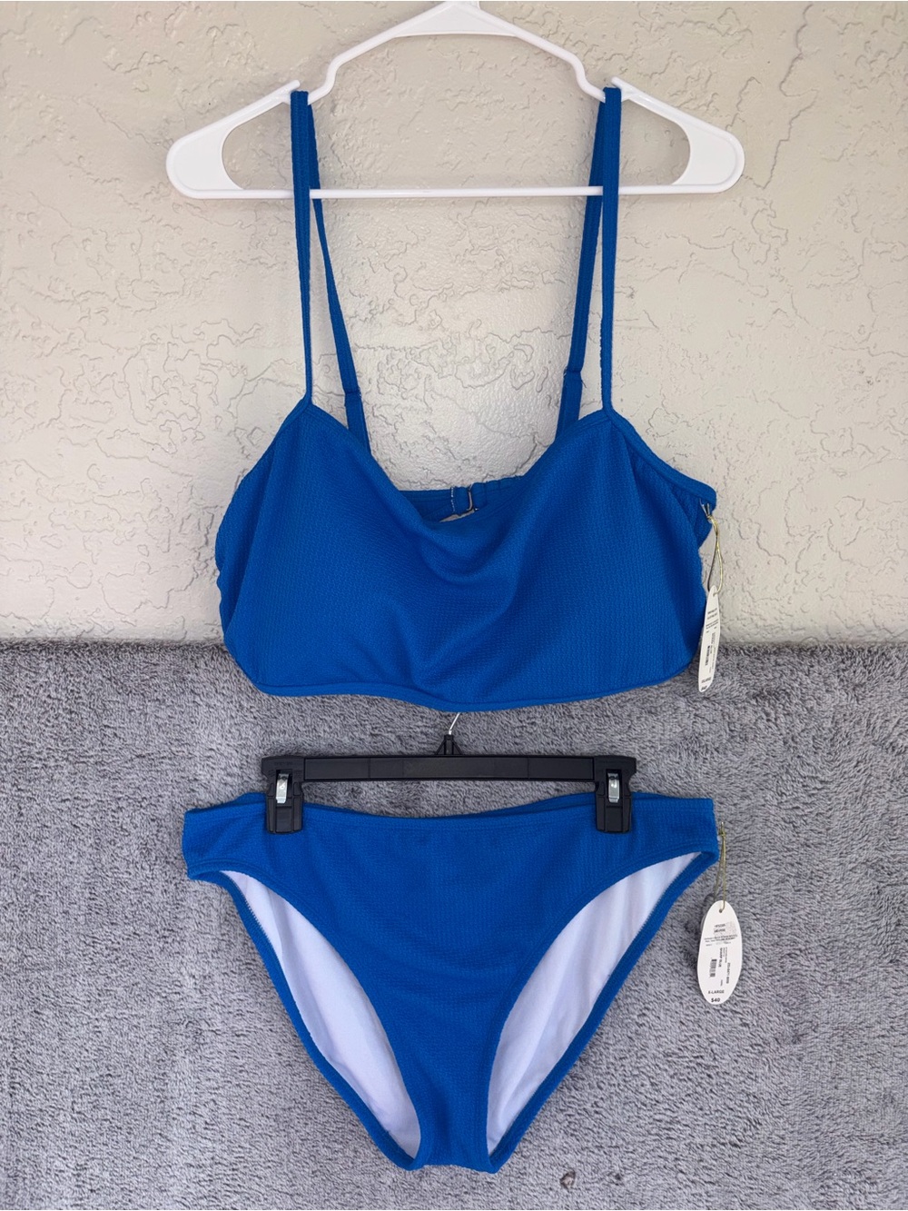 NWT mynah Women’s Royal Blue Two-Piece Swim Set - Classic Bikini size XXL and XL